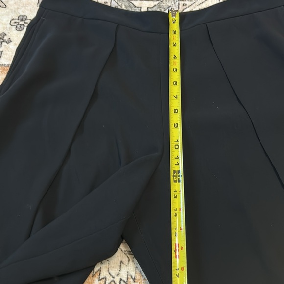 RAG & Bone 12 Lomand high rise, wide leg crêpe pants with pleated overlay - Picture 8 of 12